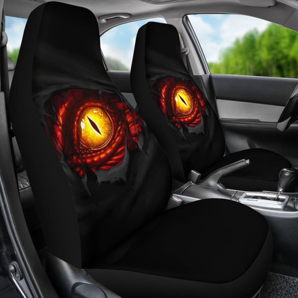 Yellow Dragon Eye Custom Car Accessories Car Seat Covers 211301 - YourCarButBetter