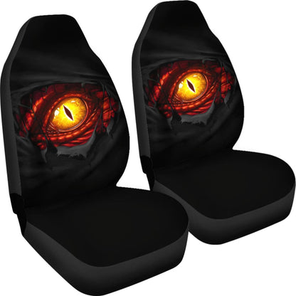 Yellow Dragon Eye Custom Car Accessories Car Seat Covers 211301 - YourCarButBetter