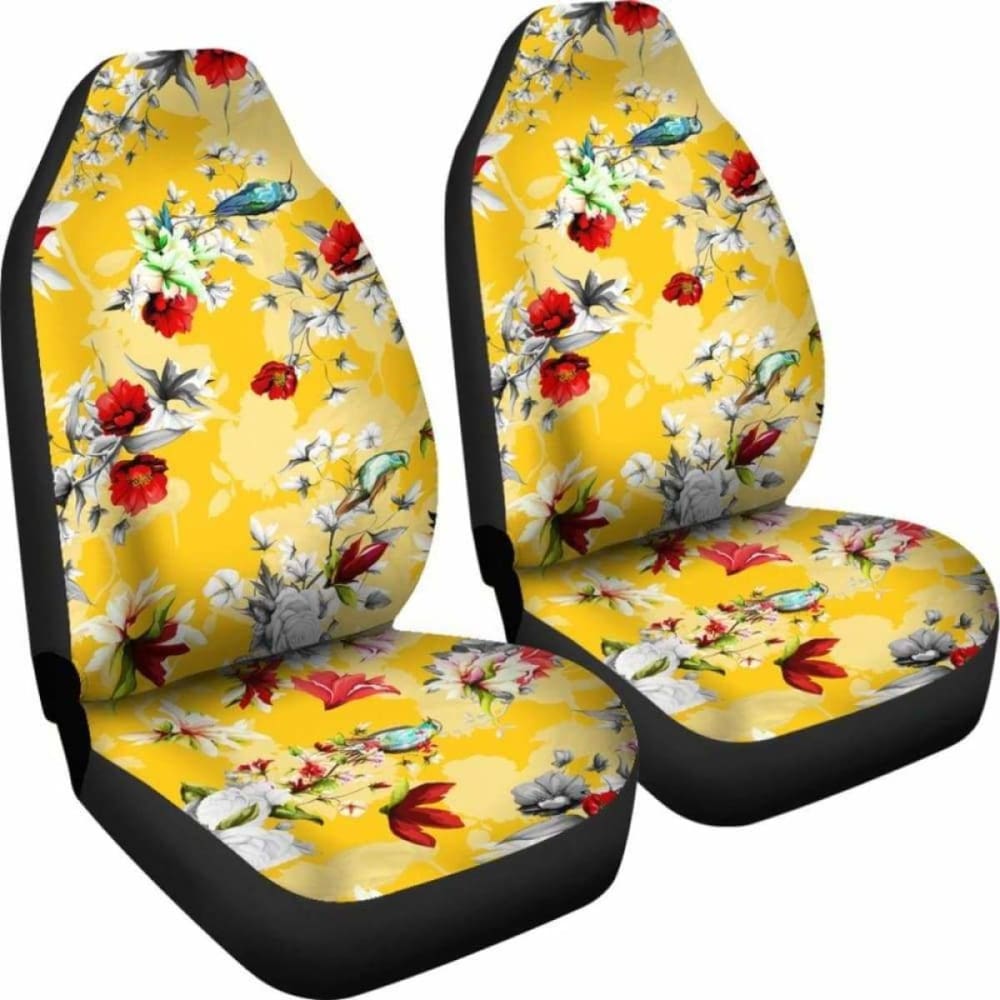 Yellow Flowers Car Seat Covers 153908 - YourCarButBetter
