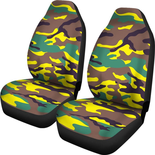 Yellow Neon Army Car Seat Cover 101819 - YourCarButBetter