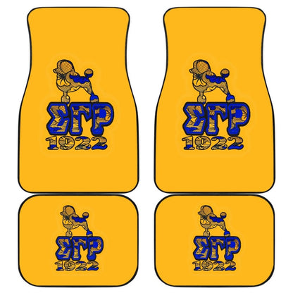 Yellow Sigma Gamma Rho Car Floor Mats 211405 - YourCarButBetter