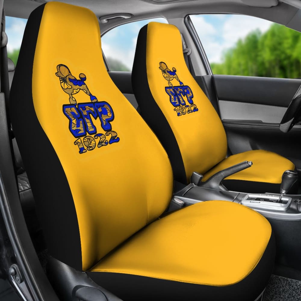 Yellow Sigma Gamma Rho Car Seat Covers 211405 - YourCarButBetter