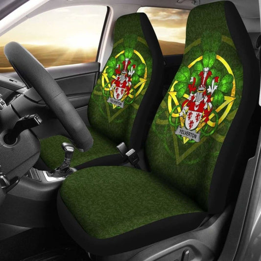 Yelverton Ireland Car Seat Cover Celtic Shamrock (Set Of Two) 154230 - YourCarButBetter