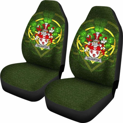 Yelverton Ireland Car Seat Cover Celtic Shamrock (Set Of Two) 154230 - YourCarButBetter
