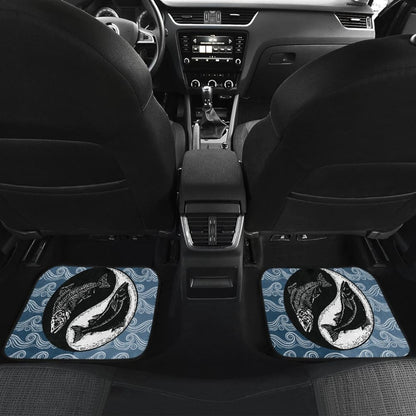 Yin And Yang Fishes Skull Fishing Car Floor Mats 182417 - YourCarButBetter