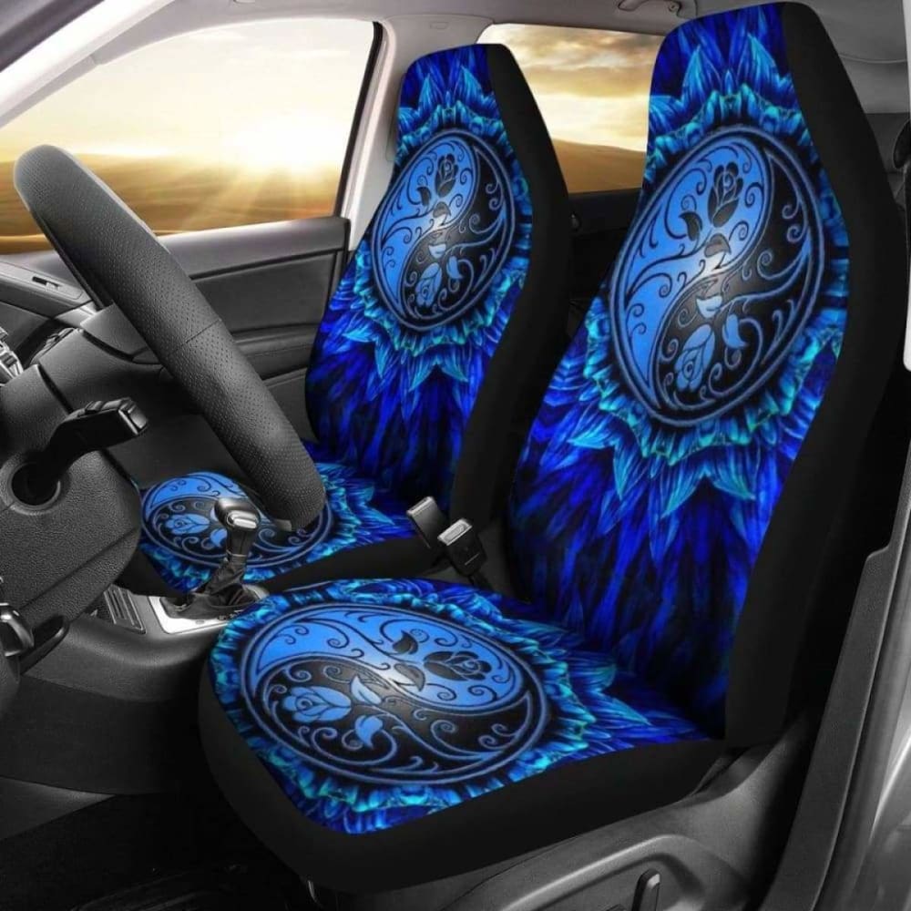 Yin Yang Flowers Car Seat Covers 154230 - YourCarButBetter