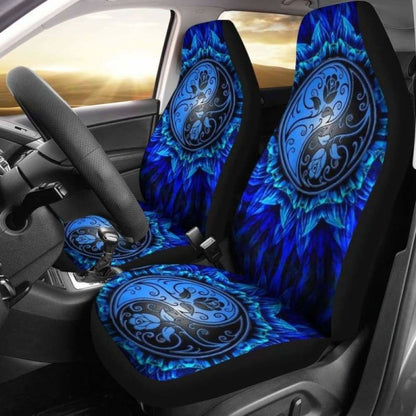 Yin Yang Flowers Car Seat Covers 154230 - YourCarButBetter