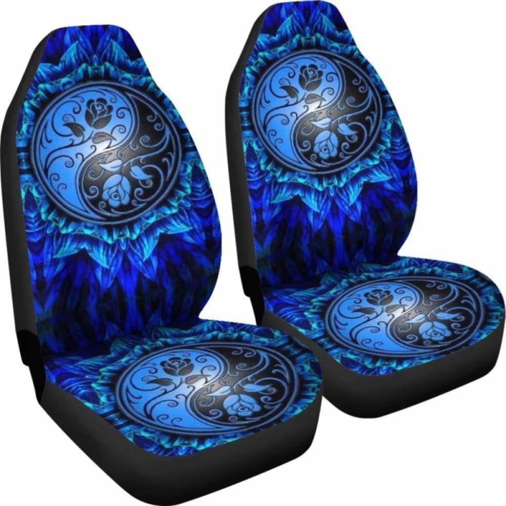 Yin Yang Flowers Car Seat Covers 154230 - YourCarButBetter