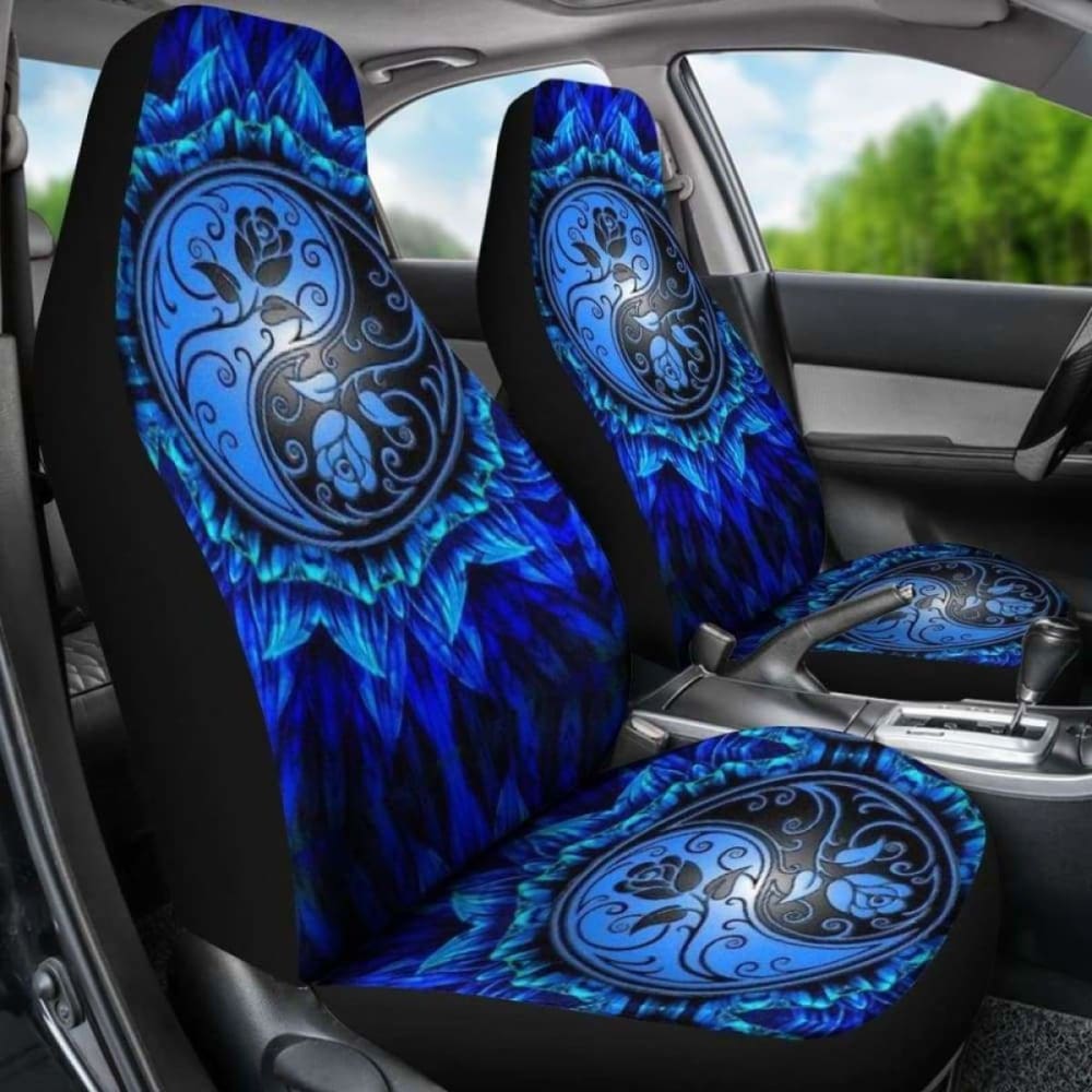 Yin Yang Flowers Car Seat Covers 154230 - YourCarButBetter
