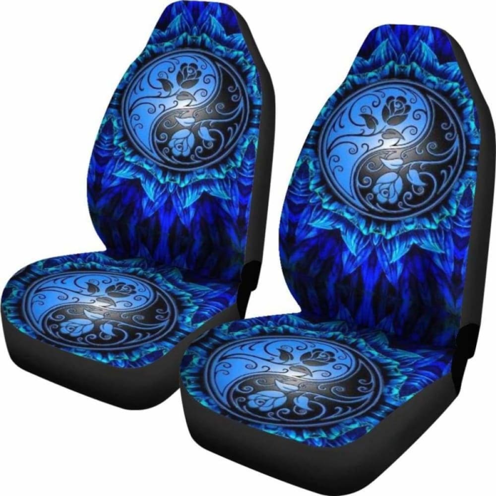 Yin Yang Flowers Car Seat Covers 154230 - YourCarButBetter