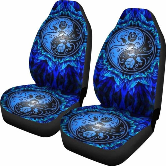 Yin Yang Flowers Car Seat Covers 154230 - YourCarButBetter