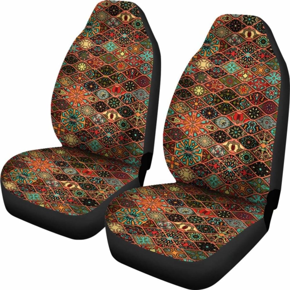 Yoga Floral And Mandala Car Seat Cover S1 153908 - YourCarButBetter