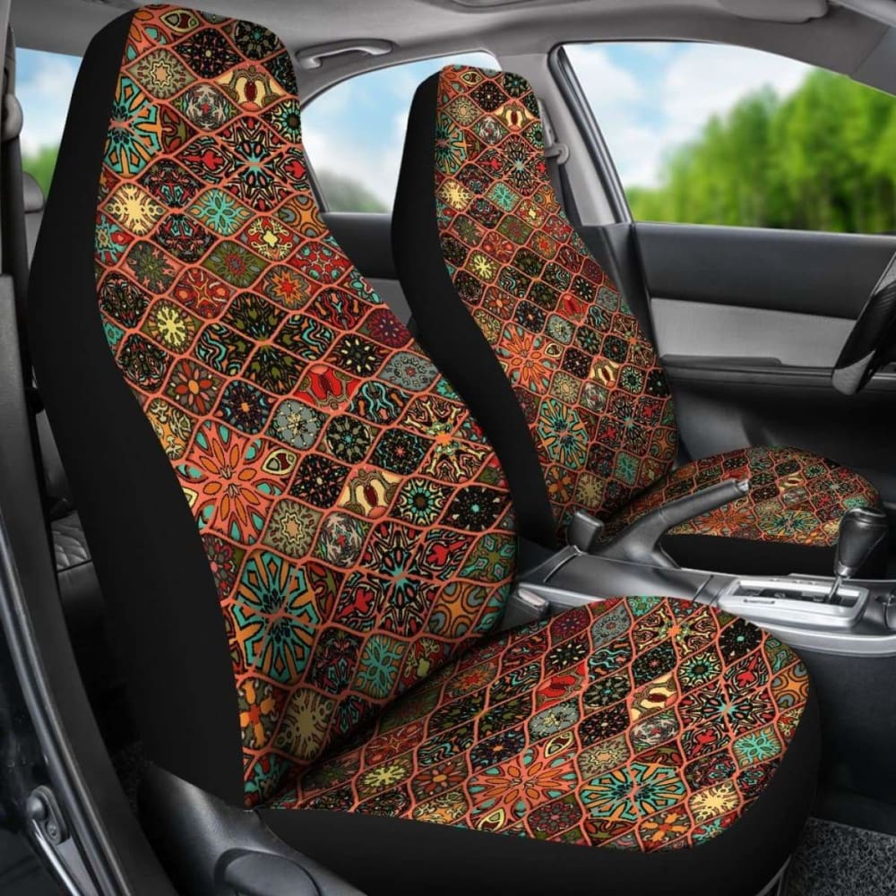 Yoga Floral And Mandala Car Seat Cover S1 153908 - YourCarButBetter