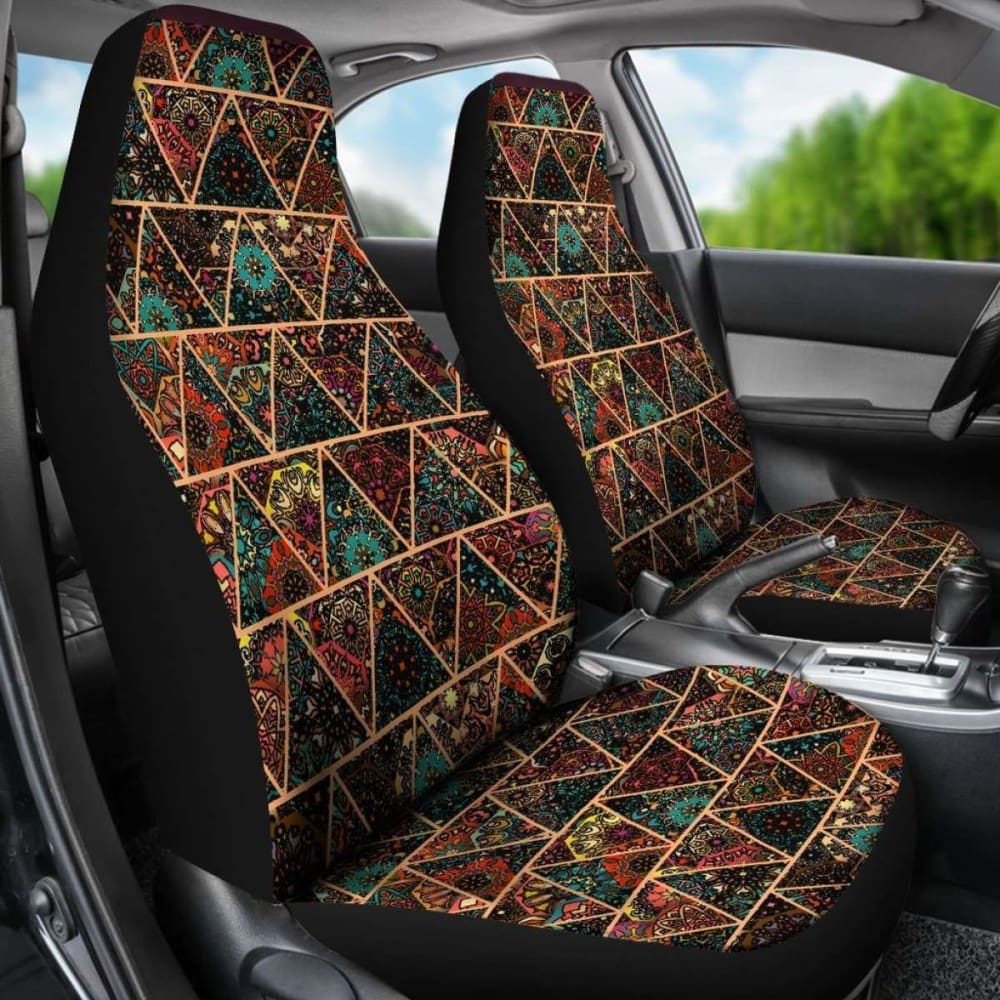 Yoga Floral And Mandala Car Seat Cover S1 153908 - YourCarButBetter