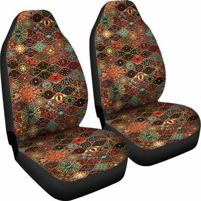 Yoga Floral And Mandala Car Seat Cover S1 153908 - YourCarButBetter