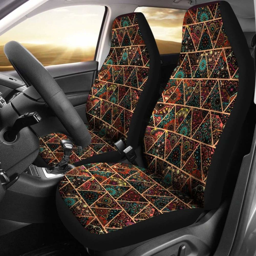 Yoga Floral And Mandala Car Seat Cover S1 153908 - YourCarButBetter