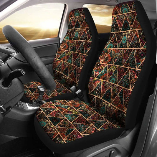 Yoga Floral And Mandala Car Seat Cover S1 153908 - YourCarButBetter