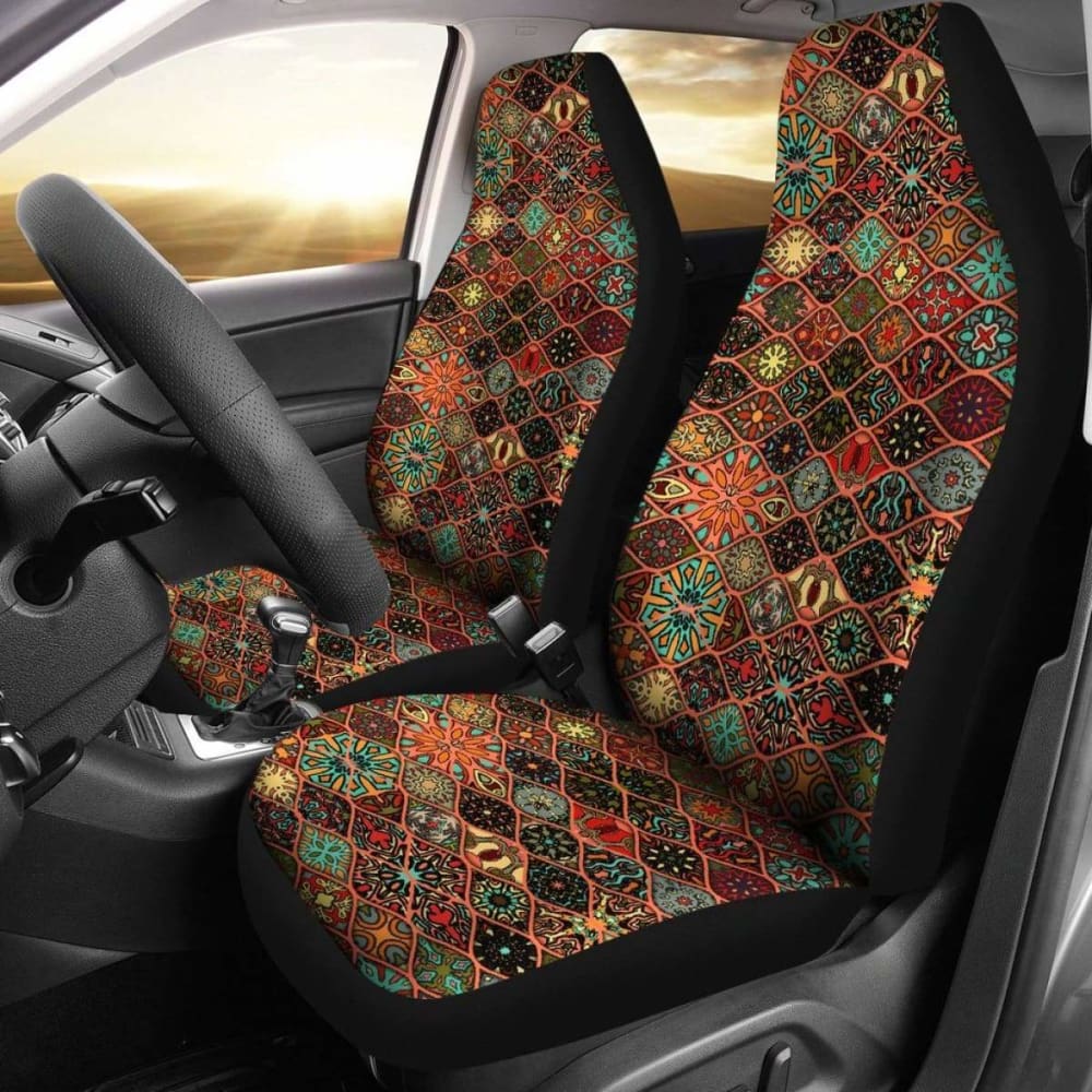 Yoga Floral And Mandala Car Seat Cover S1 153908 - YourCarButBetter