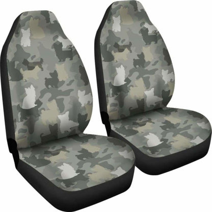 Yorkshire Terrier Camo Car Seat Covers 112608