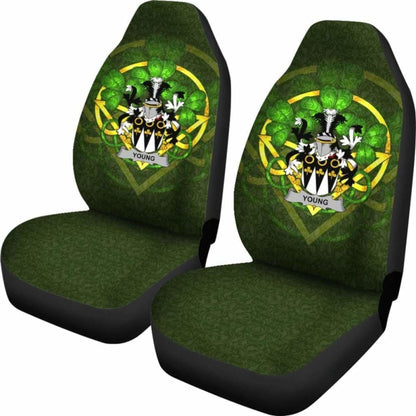 Young Ireland Car Seat Cover Celtic Shamrock (Set Of Two) 154230 - YourCarButBetter