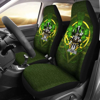 Young Ireland Car Seat Cover Celtic Shamrock (Set Of Two) 154230 - YourCarButBetter
