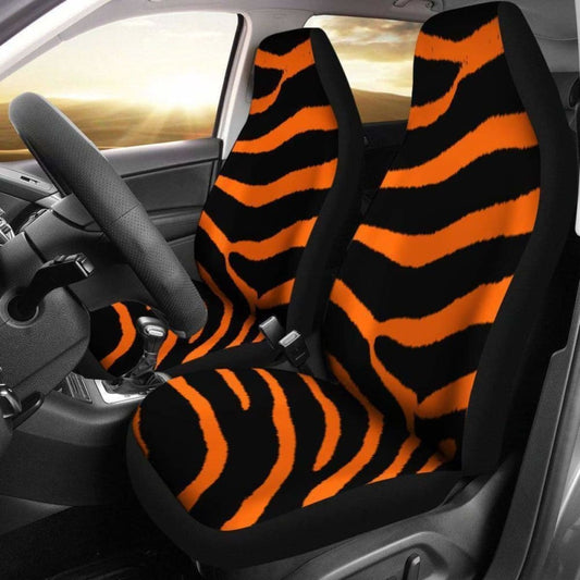 Zebra Orange Design Seat Covers 194013 - YourCarButBetter