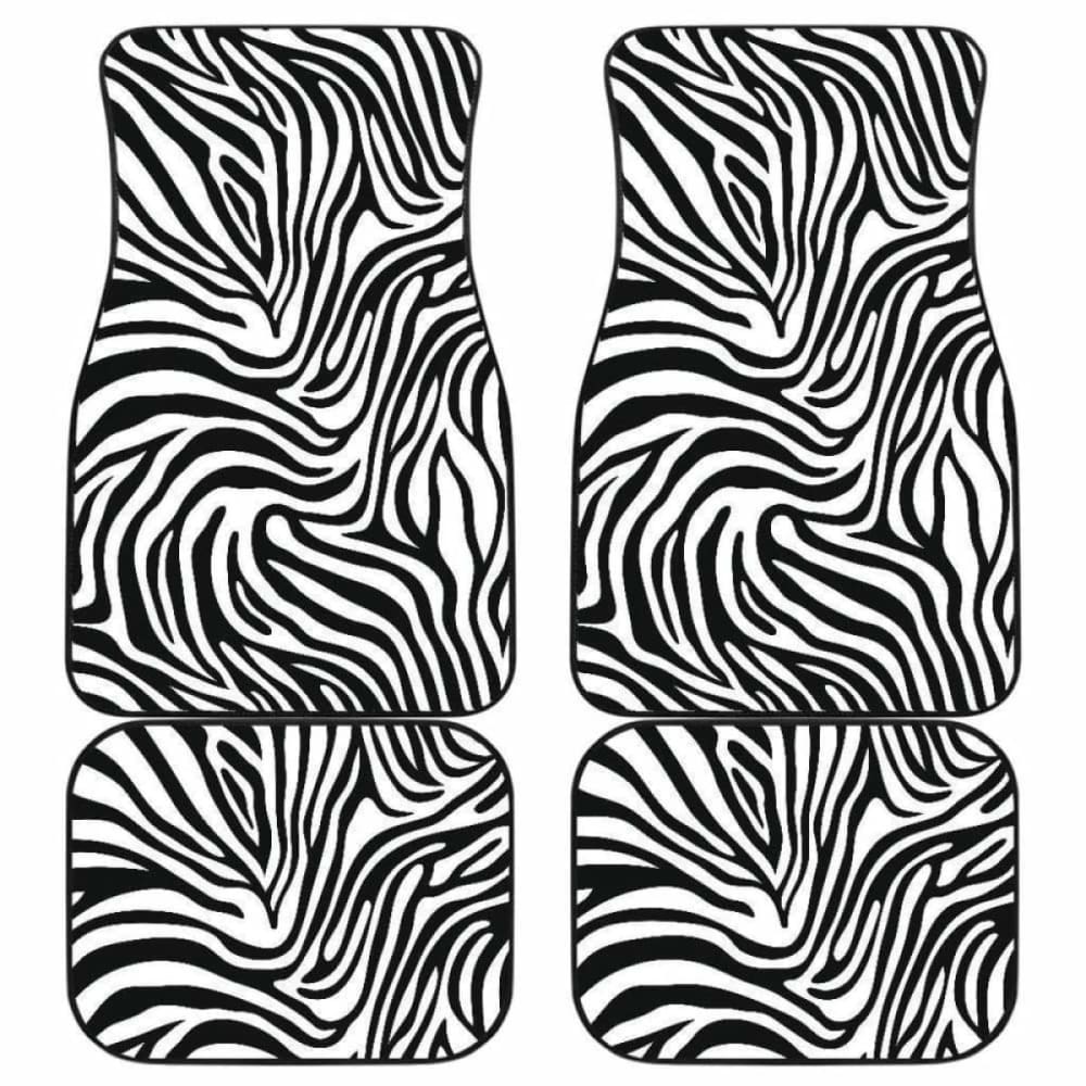 Zebra Skin Pattern Front And Back Car Mats 194013 - YourCarButBetter