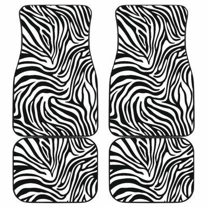 Zebra Skin Pattern Front And Back Car Mats 194013 - YourCarButBetter