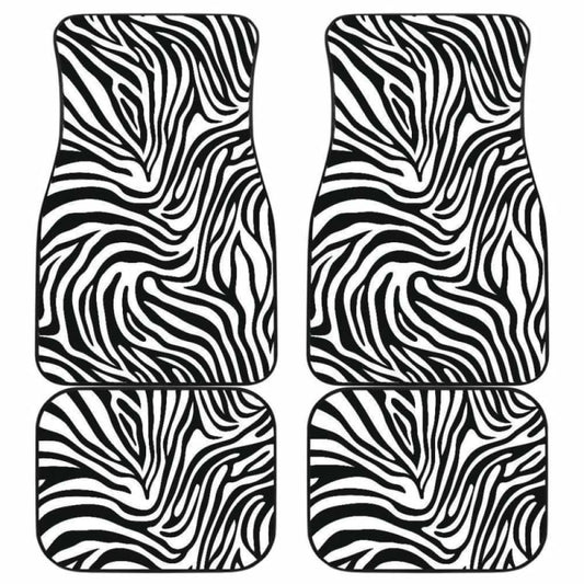 Zebra Skin Pattern Front And Back Car Mats 194013 - YourCarButBetter