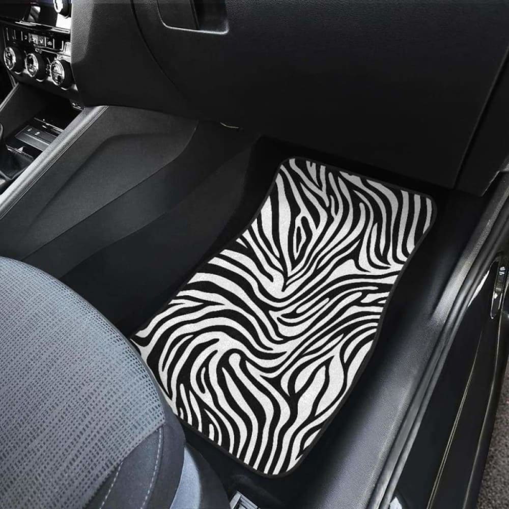 Zebra Skin Pattern Front And Back Car Mats 194013 - YourCarButBetter