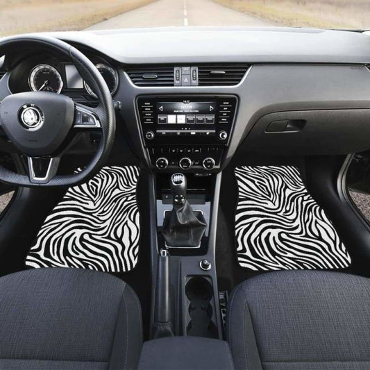 Zebra Skin Pattern Front And Back Car Mats 194013 - YourCarButBetter