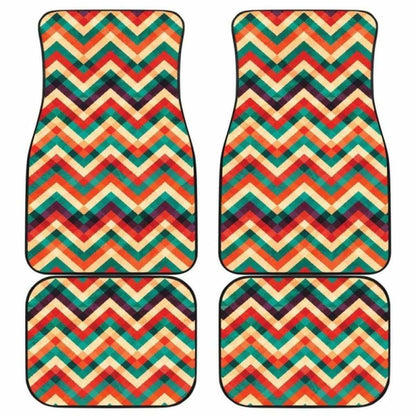 Zigzag Chevron Colorful Pattern Front And Back Car Mats 110728 - YourCarButBetter