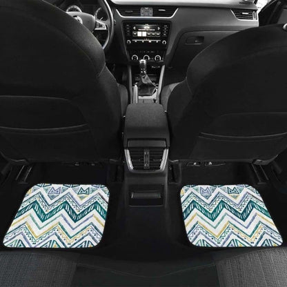 Zigzag Chevron Paint Design Pattern Front And Back Car Mats 110728 - YourCarButBetter