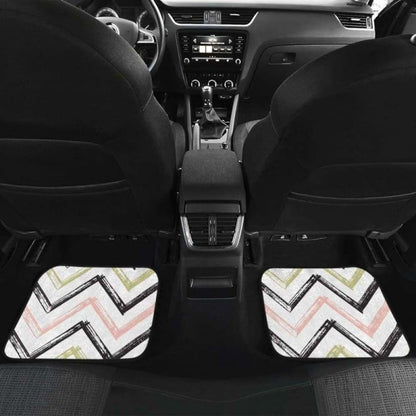 Zigzag Chevron Paint Pattern Front And Back Car Mats 110728 - YourCarButBetter