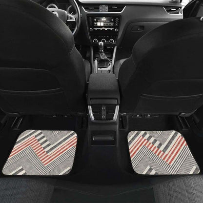 Zigzag Chevron Striped Pattern Front And Back Car Mats 110728 - YourCarButBetter