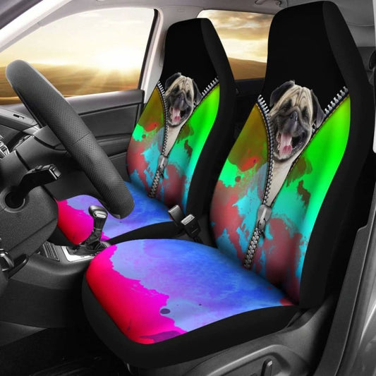 Zipped Pug Car Seat Cover - Pug Bestseller 102918 - YourCarButBetter